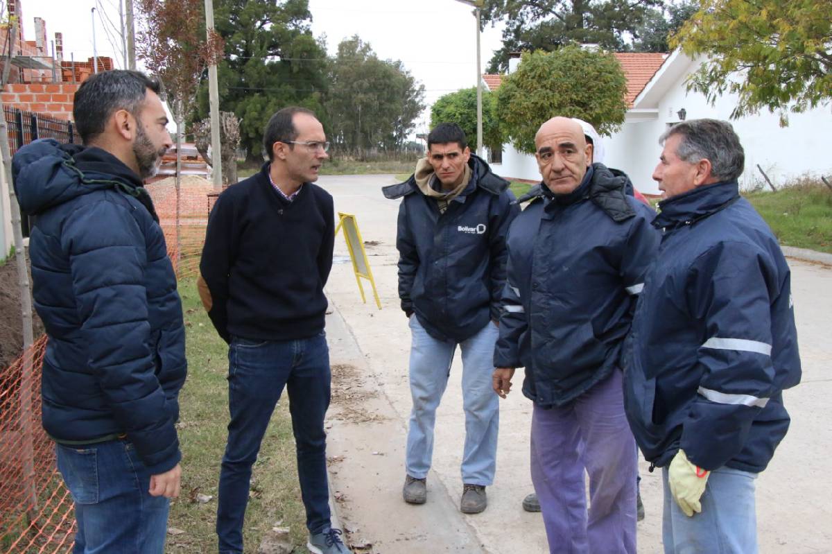 PISANO RECORRIÓ OBRAS EN DIFERENTES BARRIOS DE BOLÍVAR