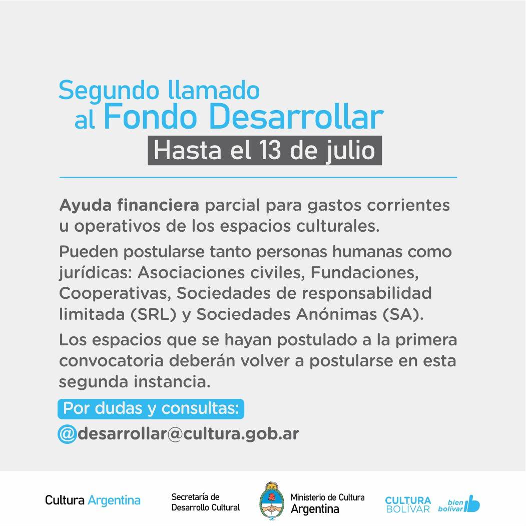 ABRIÓ LA SEGUNDA CONVOCATORIA DEL FONDO DESARROLLAR