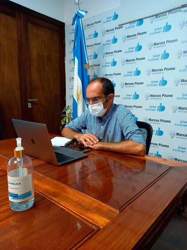 PISANO PARTICIPÓ DE UNA REUNIÓN VIRTUAL CON EL GOBERNADOR AXEL KICILLOF 