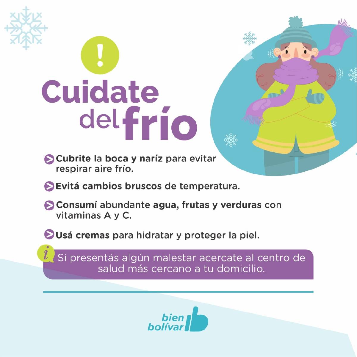 LA MUNICIPALIDAD BRINDA RECOMENDACIONES ANTE EL PRONÓSTICO DE UNA NUEVA OLA POLAR EN LA PROVINCIA