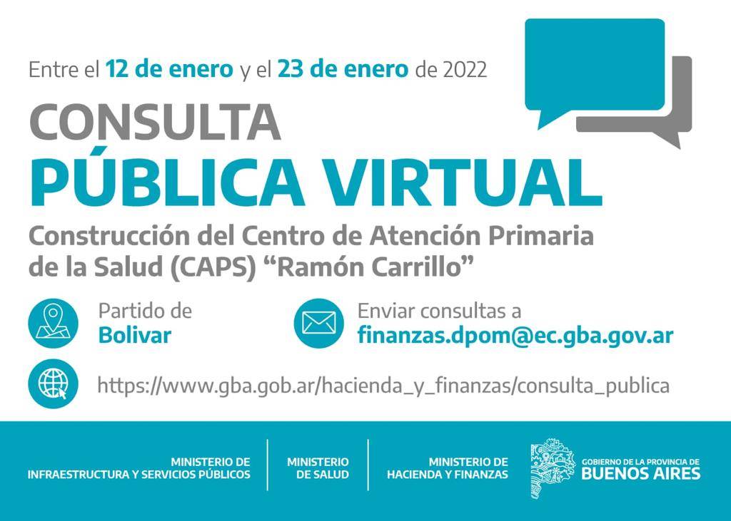 CONSULTA PÚBLICA VIRTUAL PARA LA EJECUCIÓN DE LA OBRA DEL CAPS 