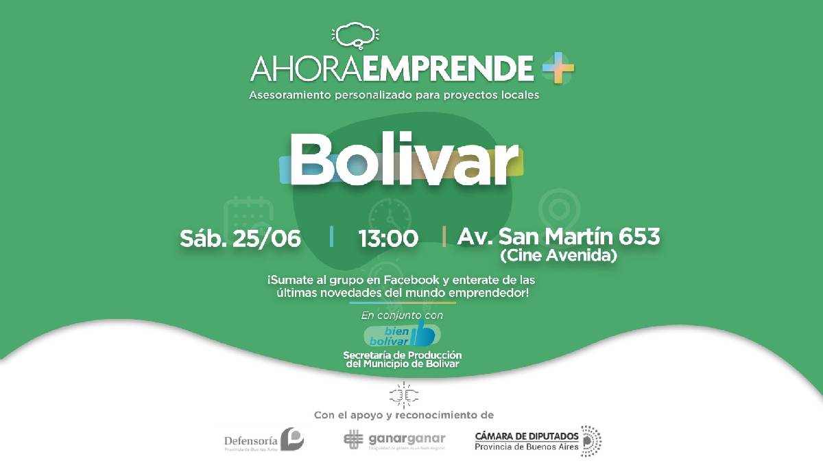 EL PROGRAMA AHORA EMPRENDE+ LLEGA A BOLÍVAR