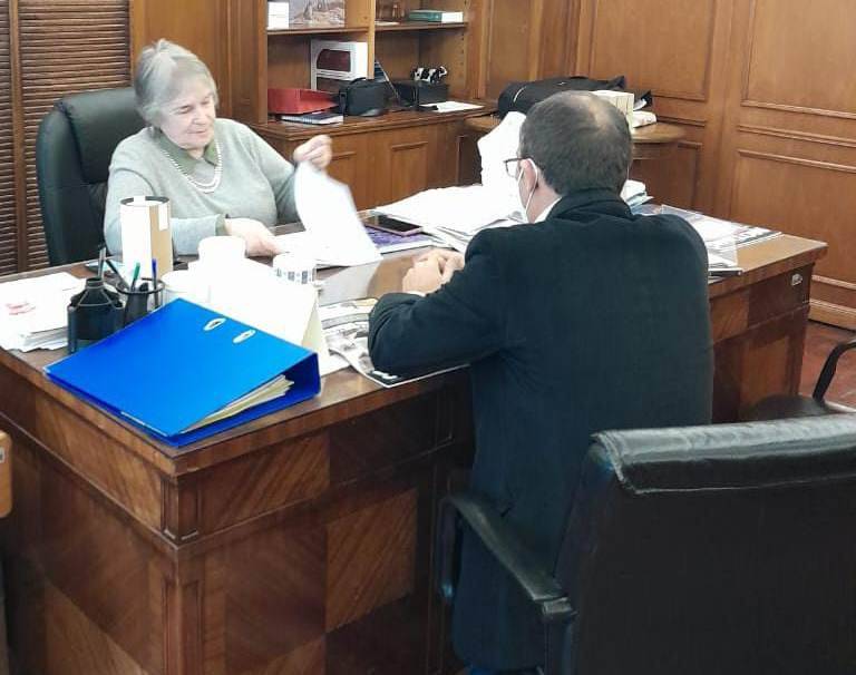 EL INTENDENTE PISANO SE REUNIÓ CON DIANA GUILLÉN PRESIDENTA DE SENASA