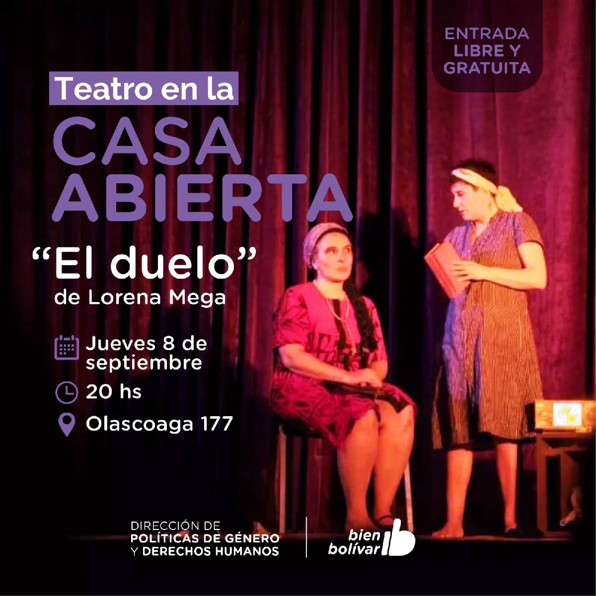 SE PRESENTA LA OBRA TEATRAL “EL DUELO” EN LA CASA ABIERTA