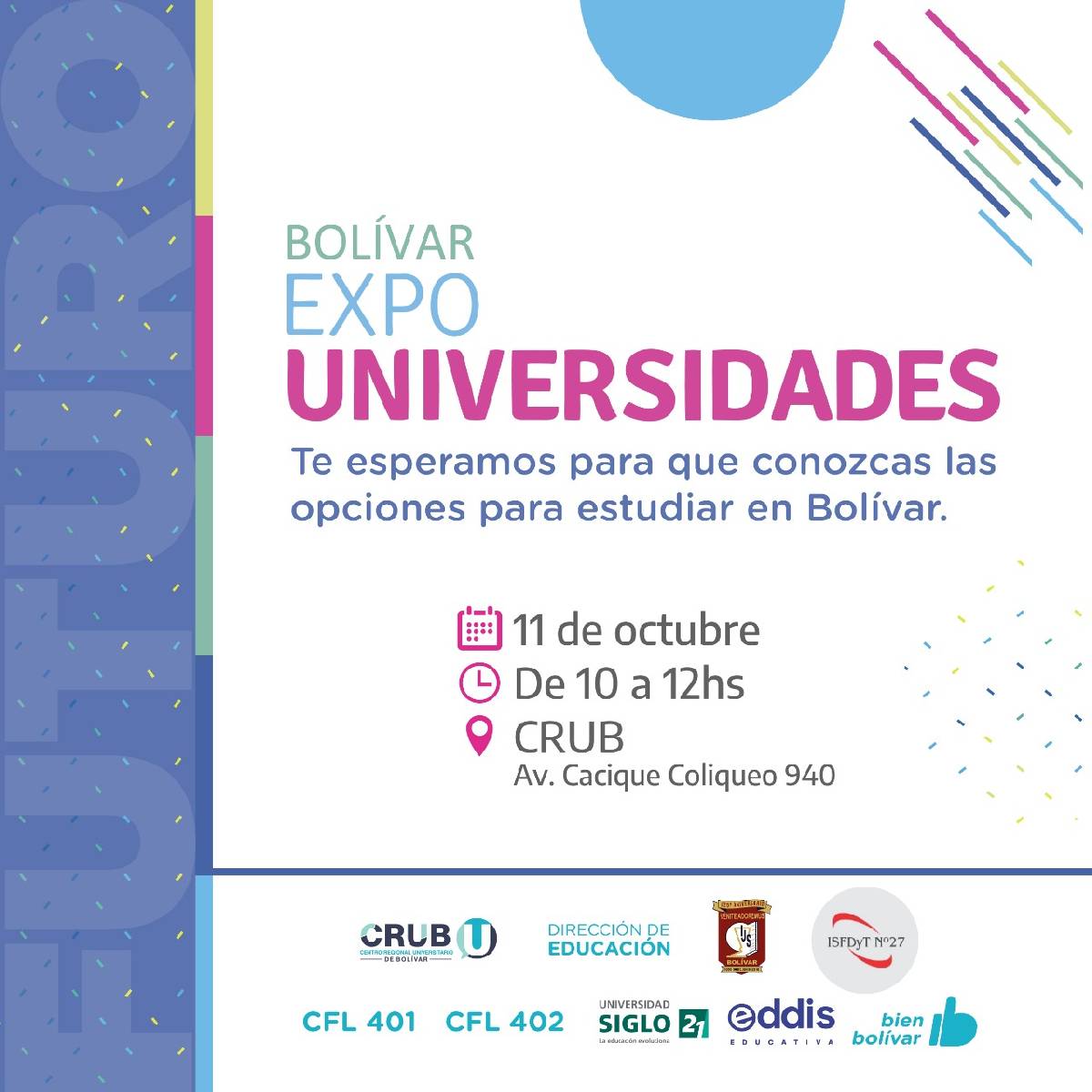 SE REALIZARÁ UNA NUEVA EDICIÓN DE LA EXPO UNIVERSIDADES EN EL CRUB