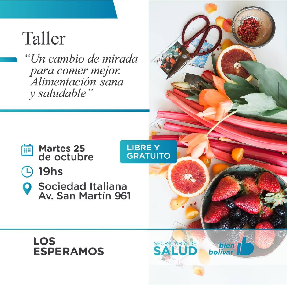 ESTE MARTES HABRÁ UN NUEVO ENCUENTRO DE ALIMENTACIÓN SALUDABLE