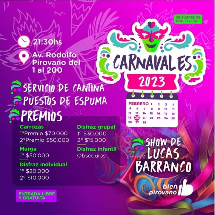 Carnavales en Pirovano 