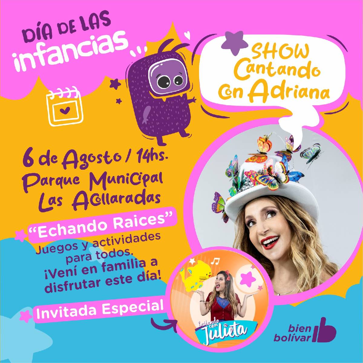 BOLÍVAR CELEBRA EL DÍA DE LAS INFANCIAS CON EL SHOW “CANTANDO CON ADRIANA”