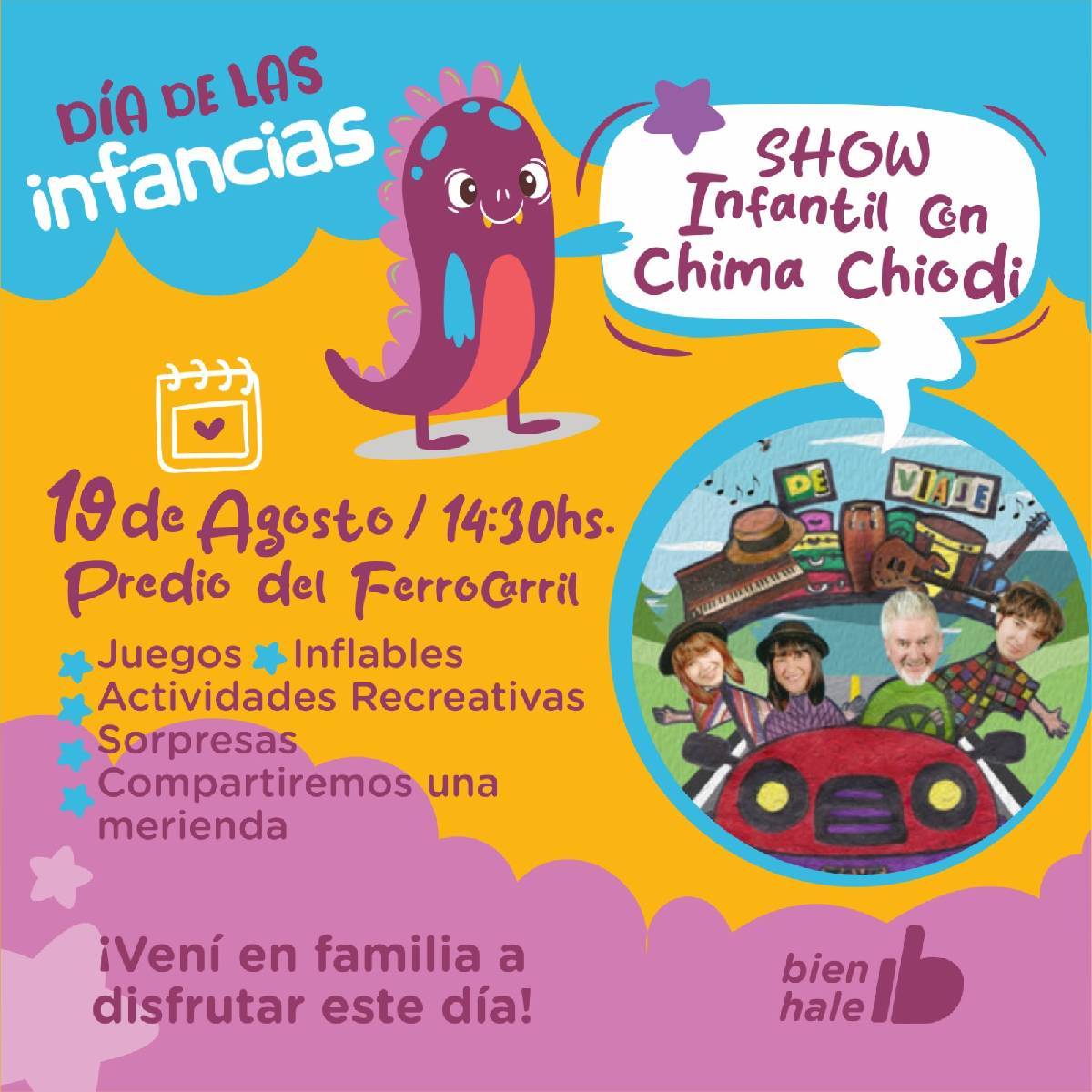 HALE CELEBRA EL DÍA DE LAS INFANCIAS CON EL SHOW DE CHIMA CHIODI