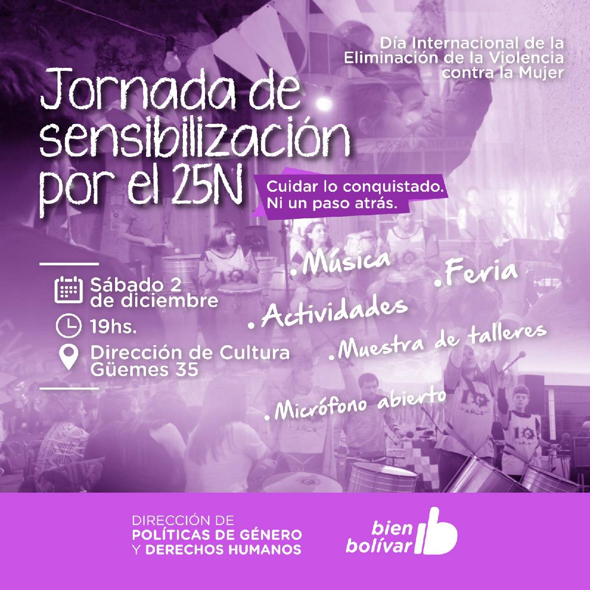  GÉNERO Y DD.HH INVITAN A LA JORNADA DE SENSIBILIZACIÓN POR EL 25N