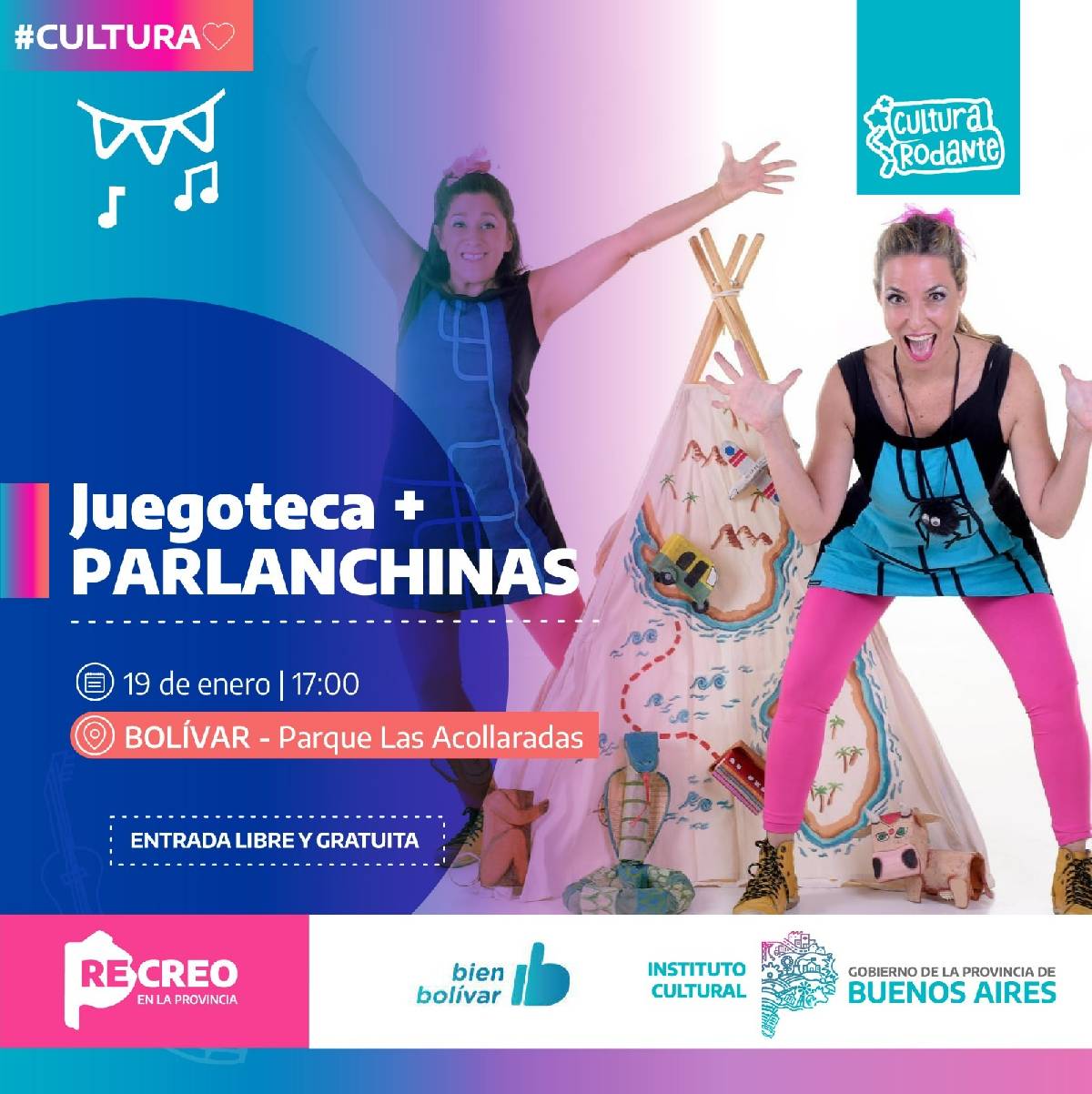 CULTURA RODANTE PRESENTA EL SHOW  “PARLANCHINAS” EN BOLÍVAR