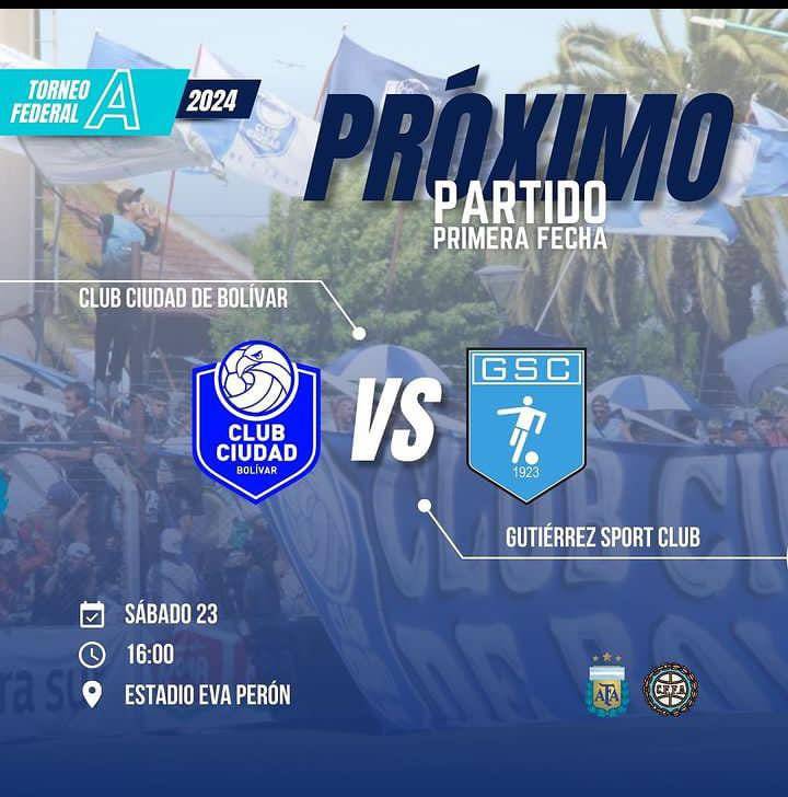 Primera fecha Federal A - Club Ciudad vs Gutierrez Sport Club