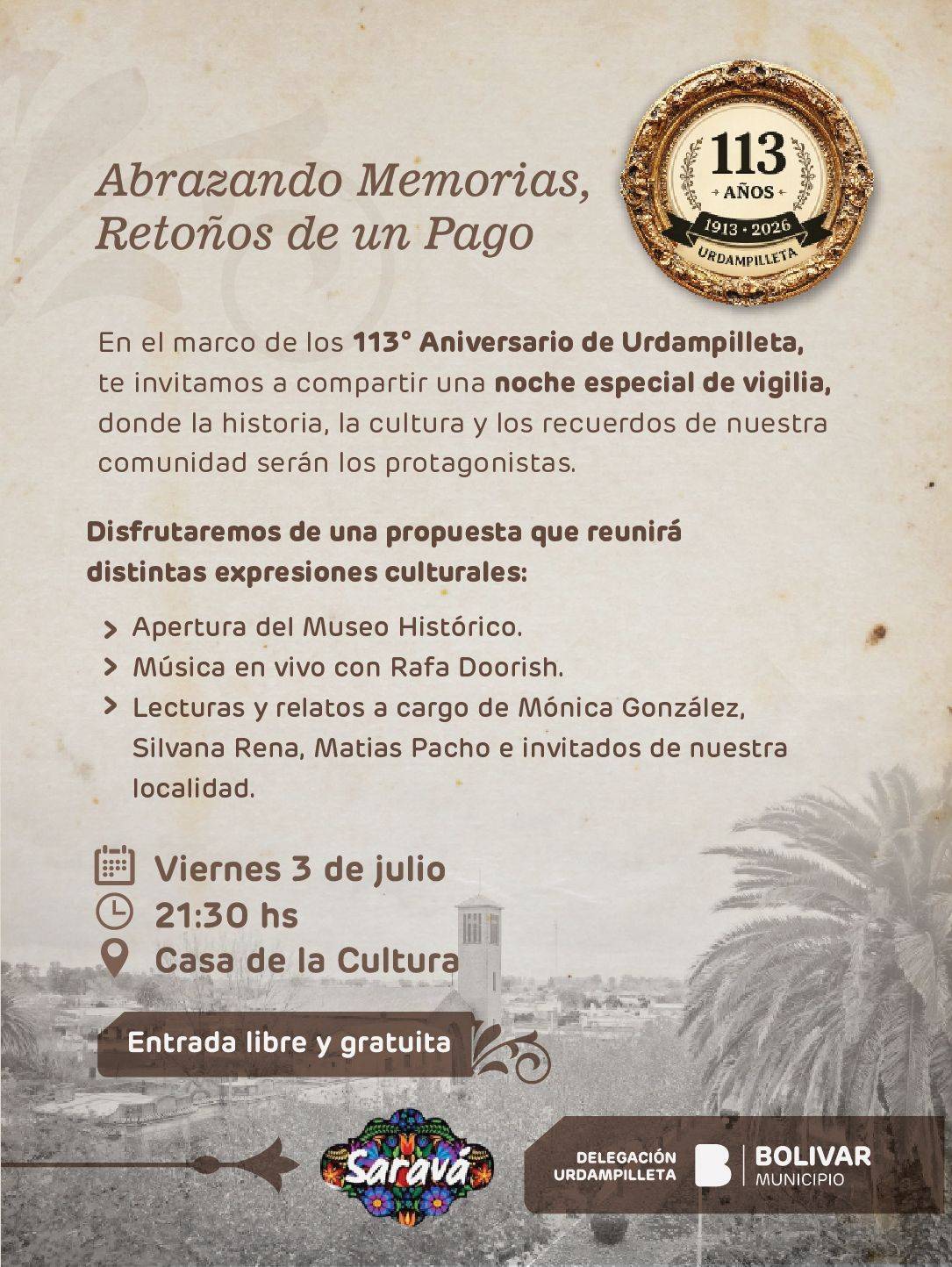 Abrazando Memorias, retoño de un pago