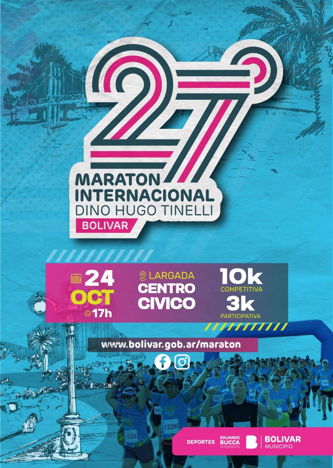 Bolívar ya tiene fecha para su gran fiesta deportiva: vuelve la Maratón “Dino Hugo Tinelli”
