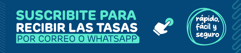 Recibí tus tasas por e-mail o whatsapp