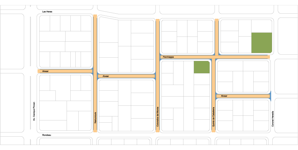 Mapa del barrio Barrio Calfucurá